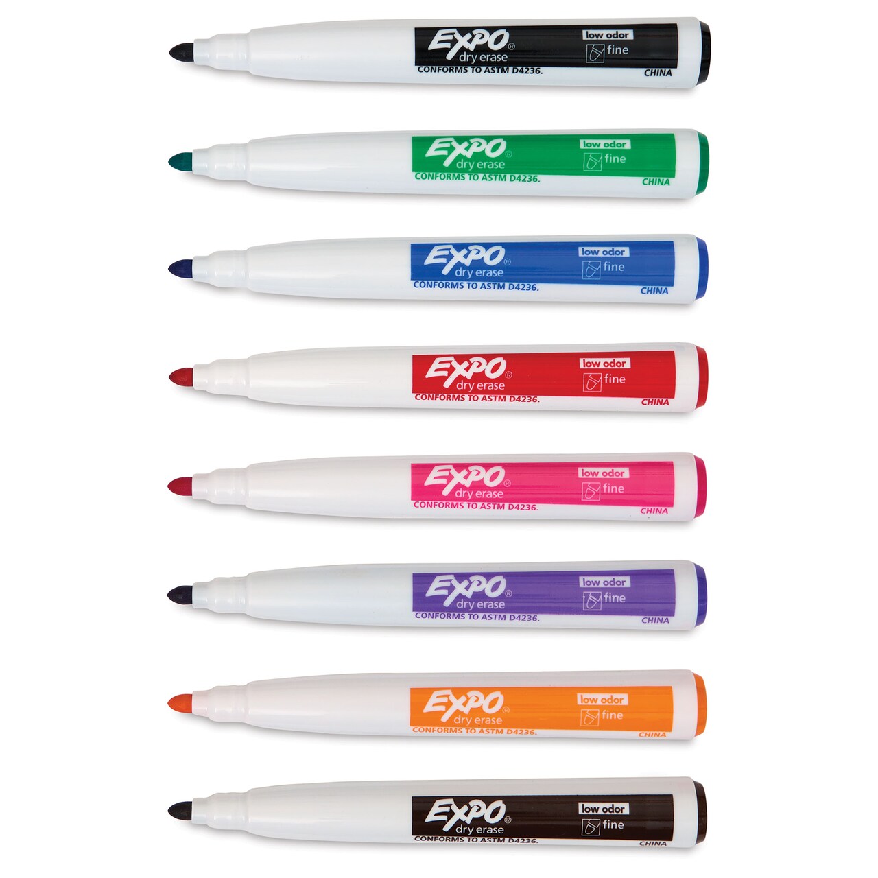 Expo Magnetic Dry Erase Markers - Fine Tip, Assorted, Set of 8